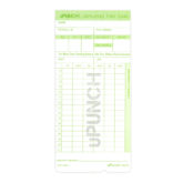 100 Time Cards for uPunch HN1000 / HN3000 fits original and GREEN series Replaces uPunch HNTC1050 / HNTCG1050 / HNTC1100 / HNTCG1100 fits all HN1000 / HN3000 / HN3500 / HN5000 clocks/bundles 